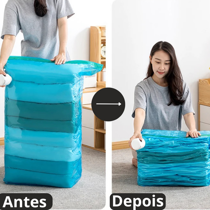 Saco Organizador a Vácuo com Bomba Elétrica - VacuMax | Mais Espaço, Mais Proteção