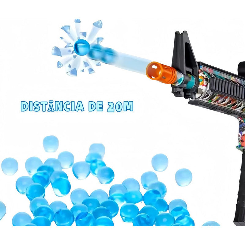 Lançador de Bolas de Gel Recarregável | Diversão Segura e Sem Sujeira